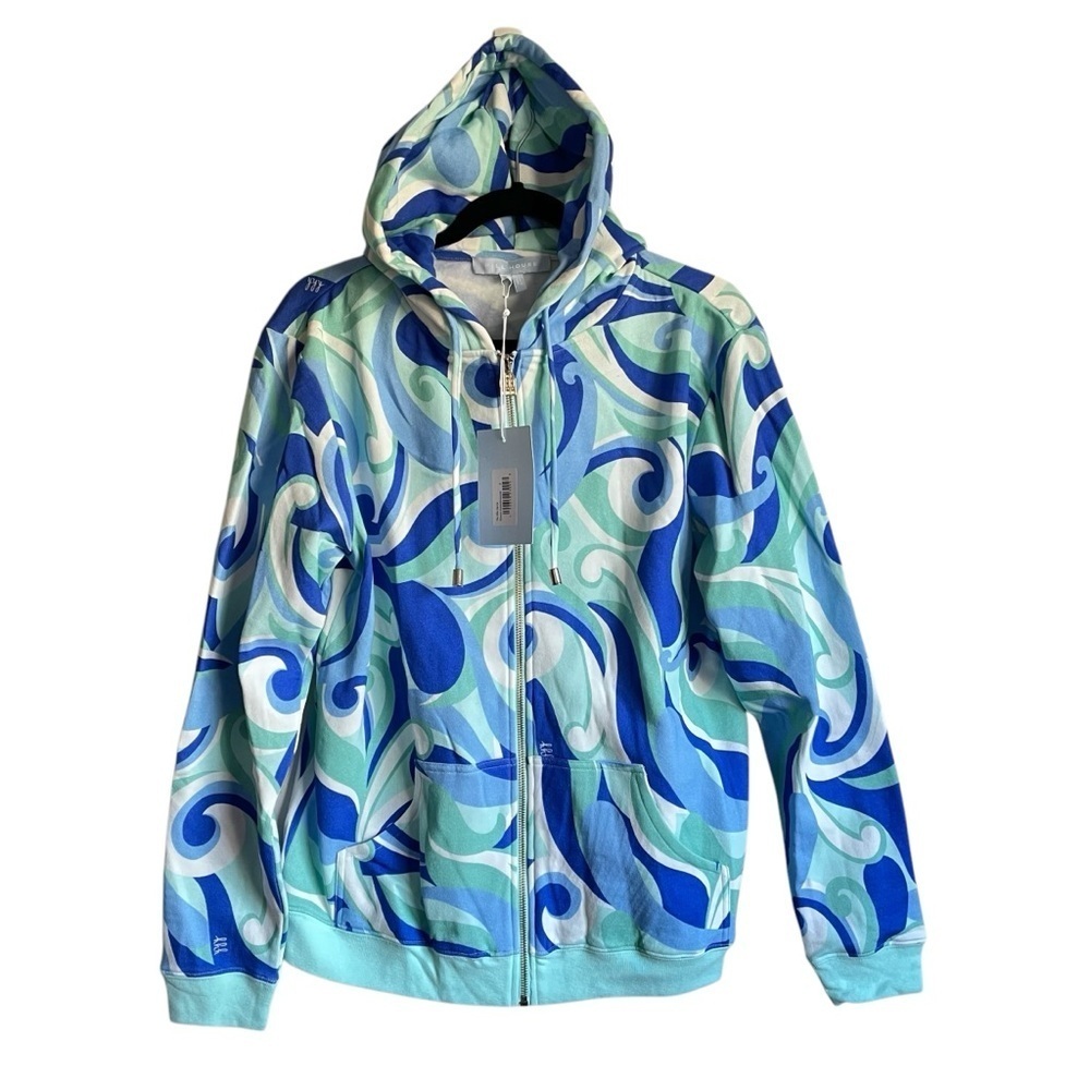 Hill House The Allie Zip-Up Ocean Kaleidoscope Hoodie Jacket NWT - Picture 4 of 14